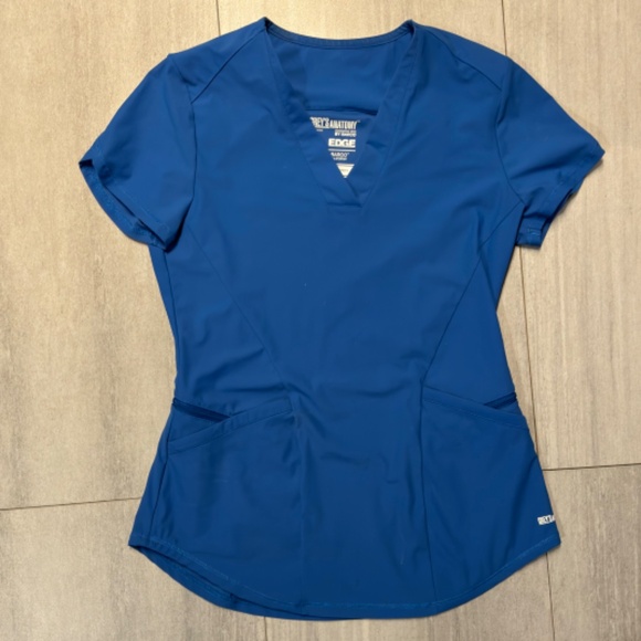 Grey’s Anatomy Scrub Top & Bottom Set - Women’s Extra-Extra Small (XXS) - Blue - Picture 2 of 9